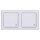 Gira 415803 SCHUKO-Steckdose mit Klappdeckel + Set IP44 + Rahmen 2-fach Standard 55 Reinweiß glänzend