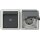 Gira 417730 Kombi Universal-Aus-Wechselschalter/SCHUKO-Steckdose waagerecht mit Klappdeckel WG AP Grau