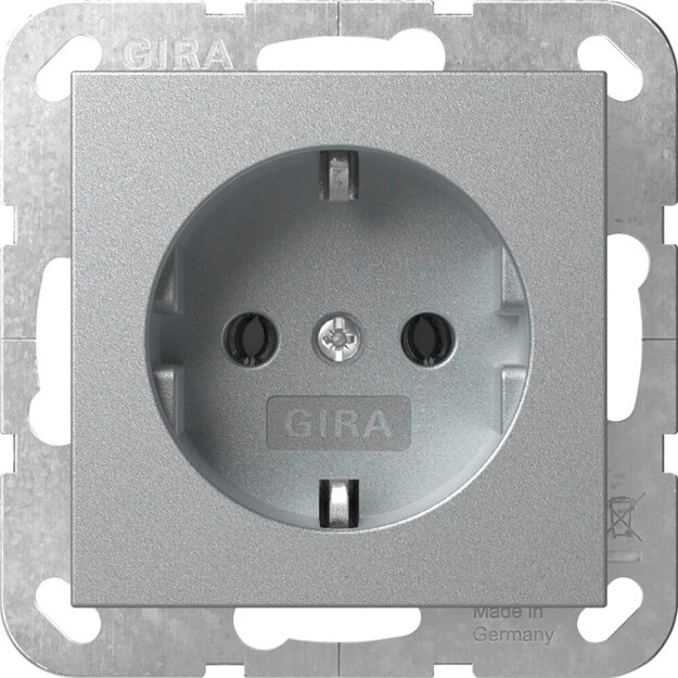 Gira 418026 SCHUKO-Steckdose SRK System 55 Farbe Alu
