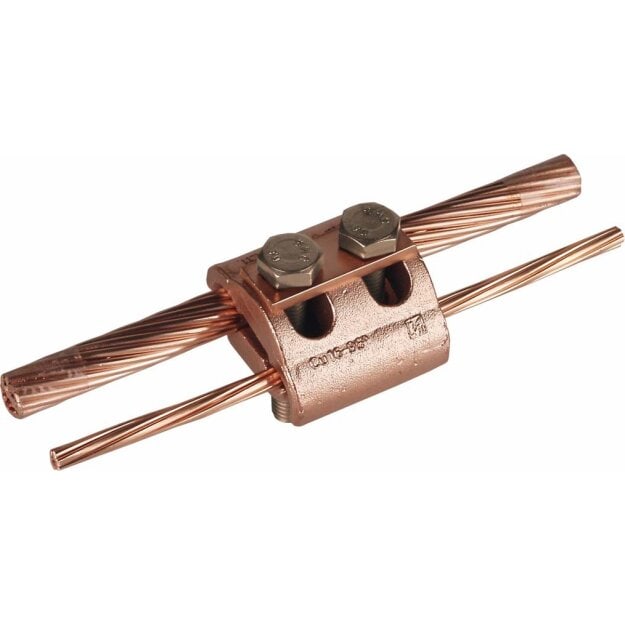 Dehn 306100 Parallelverbinder Cu für unterschiedliche Durchmesser Rd 5-12,5mm / 16-95mm² PV 5.12.5 SKM8X45 CU
