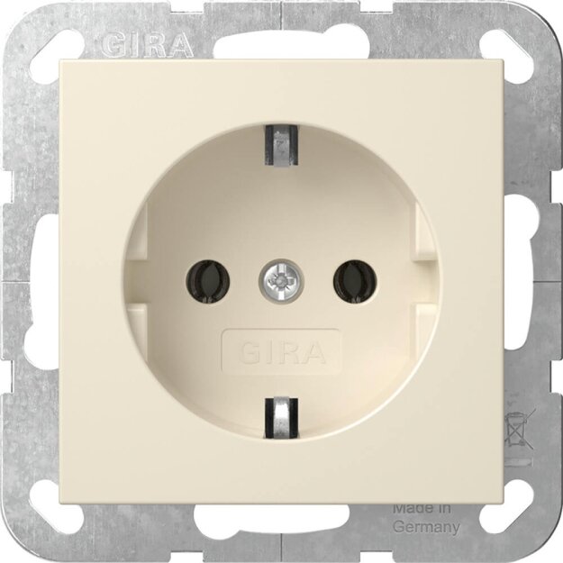 Gira 418801 SCHUKO-Steckdose System 55 Cremeweiß