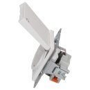 Gira 441427 SCHUKO-Steckdose mit Klappdeckel mit Shutter System 55 Reinweiß seidenmatt