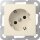Gira 441801 SCHUKO-Steckdose 30° mit Shutter System 55 Cremeweiß