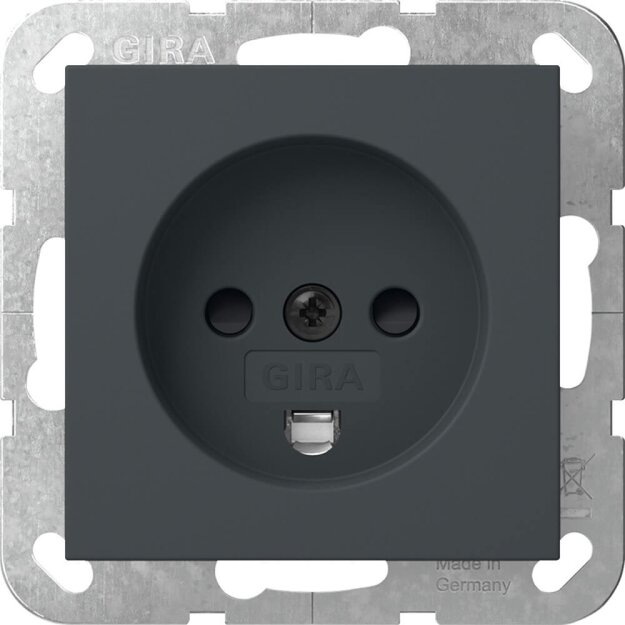Gira 442228 Steckdose Dänisch mit Shutter System 55 Anthrazit