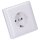 Gira 444003 SCHUKO-Steckdose mit Vollplatte Standard 55 Reinweiß glänzend