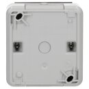 Gira 444030 SCHUKO-Steckdose mit Klappdeckel WG AP Grau