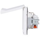 Gira 445466 SCHUKO-Steckdose mit Klappdeckel Gira TX_44 Reinweiß glänzend