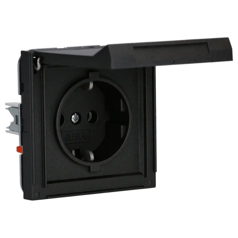 Gira TX 44 Steckdose mit Klappdeckel Anthrazit