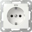 Gira 446203 SCHUKO-Steckdose mit Beschriftungsfeld EDV...