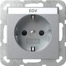 Gira 446226 SCHUKO-Steckdose mit Beschriftungsfeld EDV...