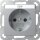 Gira 446226 SCHUKO-Steckdose mit Beschriftungsfeld EDV mit Shutter System 55 Farbe Alu