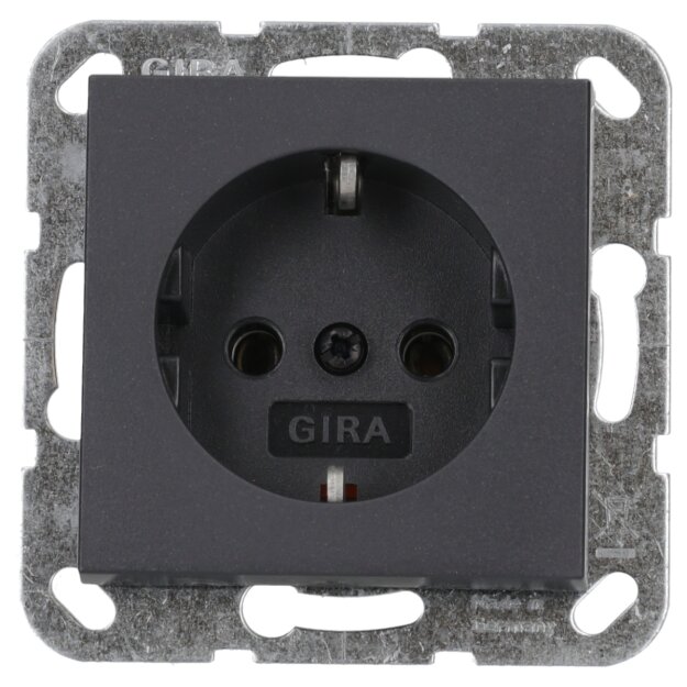 Gira 446628 SCHUKO-Steckdose ohne Befestigungskrallen System 55 Anthrazit