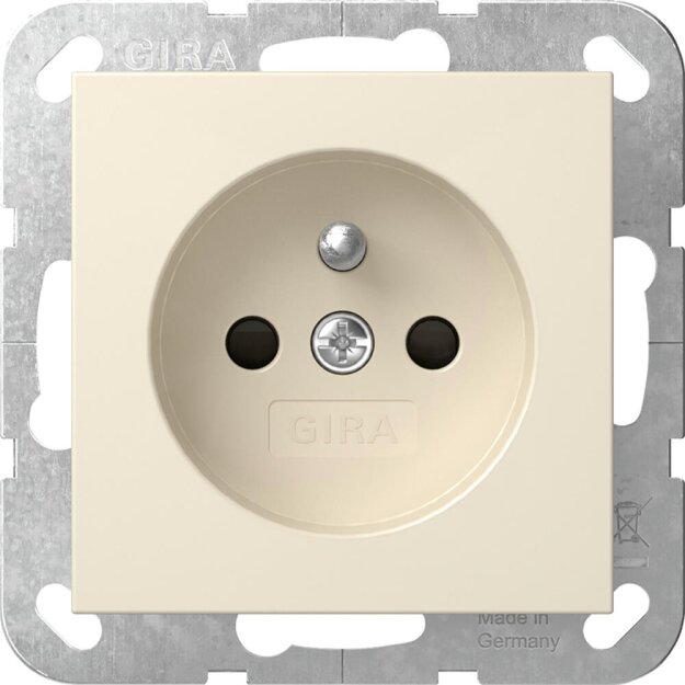 Gira 448501 Steckdose Erdstift mit Shutter System 55 Cremeweiß