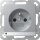 Gira 448926 Steckdose Erdstift LED-Leuchte mit Shutter System 55 Farbe Alu