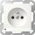 Gira 448927 Steckdose Erdstift LED-Leuchte mit Shutter System 55 Reinweiß seidenmatt
