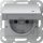 Gira 455226 SCHUKO-Steckdose mit Klappdeckel mit Kontrolllicht mit Shutter System 55 Farbe Alu