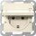 Gira 455701 SCHUKO-Steckdose mit Klappdeckel Beschriftungsfeld EDV mit Shutter System 55 Cremeweiß