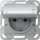 Gira 455726 SCHUKO-Steckdose mit Klappdeckel Beschriftungsfeld EDV mit Shutter System 55 Farbe Alu