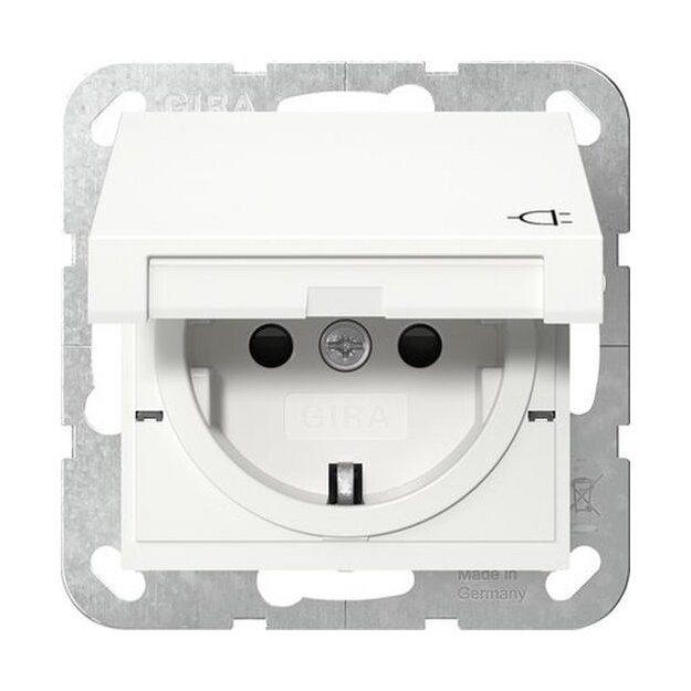 Gira 475427 SCHUKO-Steckdose mit Klappdeckel mit Shutter...