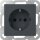 Gira 475528 SCHUKO-Steckdose mit Shutter ohne Befestigungskrallen System 55 Anthrazit