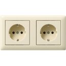 Gira 479301 SCHUKO-Steckdose 2-fach verdrahtet + Rahmen...