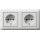 Gira 479304 SCHUKO-Steckdose 2-fach verdrahtet + Rahmen Standard 55 Reinweiß seidenmatt