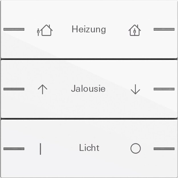 Gira 576303 Wippenset 3-fach individuell Tastsensor 4 System 55 Reinweiß glänzend