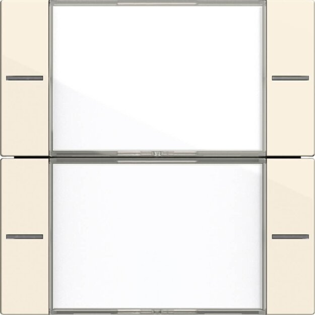 Gira 577201 Wippenset 2-fach mit Beschriftungsfeld für Tastsensor 4 System 55 Klar/Cremeweiß