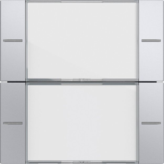 Gira 577226 Wippenset 2-fach mit Beschriftungsfeld für Tastsensor 4 System 55 Klar/Farbe Alu