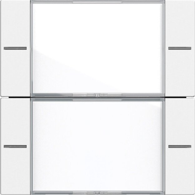 Gira 577227 Wippenset 2-fach mit Beschriftungsfeld für Tastsensor 4 System 55 Klar/Reinweiß seidenmatt