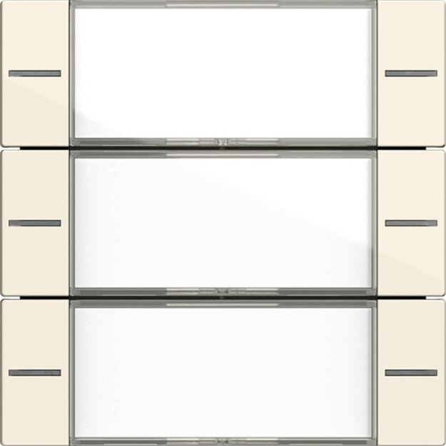 Gira 577301 Wippenset 3-fach mit Beschriftungsfeld für Tastsensor 4 System 55 Klar/Cremeweiß