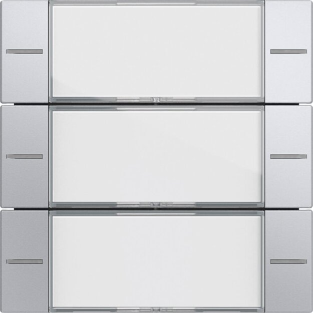 Gira 577326 Wippenset 3-fach mit Beschriftungsfeld für Tastsensor 4 System 55 Klar/Farbe Alu