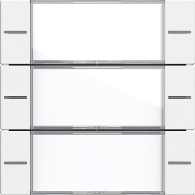 Gira 577327 Wippenset 3-fach mit Beschriftungsfeld für Tastsensor 4 System 55 Klar/Reinweiß seidenmatt