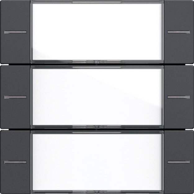 Gira 577328 Wippenset 3-fach mit Beschriftungsfeld für Tastsensor 4 System 55 Klar/Anthrazit