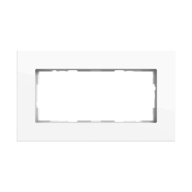 Gira 1002403 Abdeckrahmen 2-fach ohne Mittelsteg Gira Esprit Aluminium lackiert Reinweiß glänzend