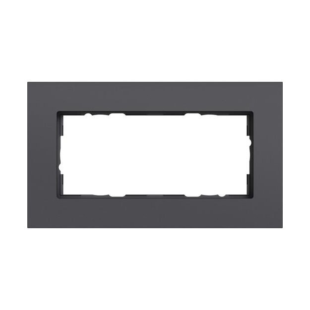 Gira 1002408 Abdeckrahmen 2-fach ohne Mittelsteg Gira Esprit Aluminium lackiert Anthrazit