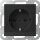 Gira 4170005 SCHUKO-Steckdose LED-Leuchte mit Shutter System 55 Schwarz matt