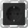 Gira 4183005 SCHUKO-Steckdose mit Shutter SRK System 55 Schwarz matt