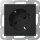 Gira 4418005 SCHUKO-Steckdose 30° mit Shutter System 55 Schwarz matt
