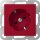Gira 4418108 SCHUKO-Steckdose 30° mit Shutter mit Aufdruck WSV System 55 Rot