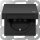 Gira 4454005 SCHUKO-Steckdose mit Klappdeckel System 55 Schwarz matt