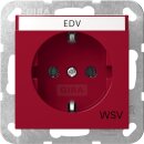 Gira 4457108 SCHUKO-Steckdose mit Beschriftungsschild EDV...