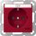 Gira 4457108 SCHUKO-Steckdose mit Beschriftungsschild EDV mit Aufdruck WSV System 55 Rot