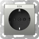 Gira 4457600 SCHUKO-Steckdose mit Beschriftungsschild EDV...