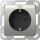Gira 4457600 SCHUKO-Steckdose mit Beschriftungsschild EDV System 55 Edelstahl lackiert