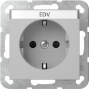 Gira 4462015 SCHUKO-Steckdose mit Beschriftungsschild EDV...