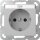 Gira 4462015 SCHUKO-Steckdose mit Beschriftungsschild EDV mit Shutter System 55 Grau matt