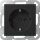 Gira 4466005 SCHUKO-Steckdose ohne Befestigungskrallen System 55 Schwarz matt