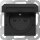Gira 4488005 Steckdose Erdstift mit Klappdeckel mit Shutter System 55 Schwarz matt