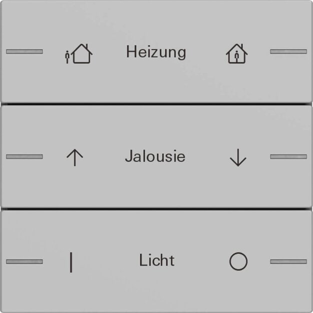 Gira 5763015 Wippenset 3-fach individuell Tastsensor 4 System 55 Grau matt